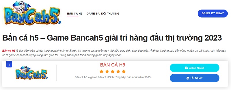 Bancah5.me là trang web nhận định các cổng game