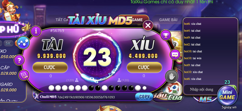 Tài xỉu md5 là trò chơi cá cược phổ biến ở nhiều quốc gia Châu Á